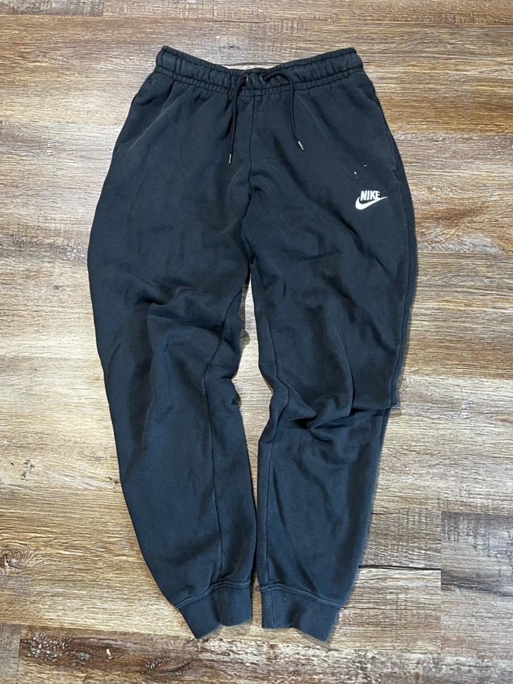 Nike Womens Classic Fleece Jogger Sweatpants Black XS Embroidered Logo